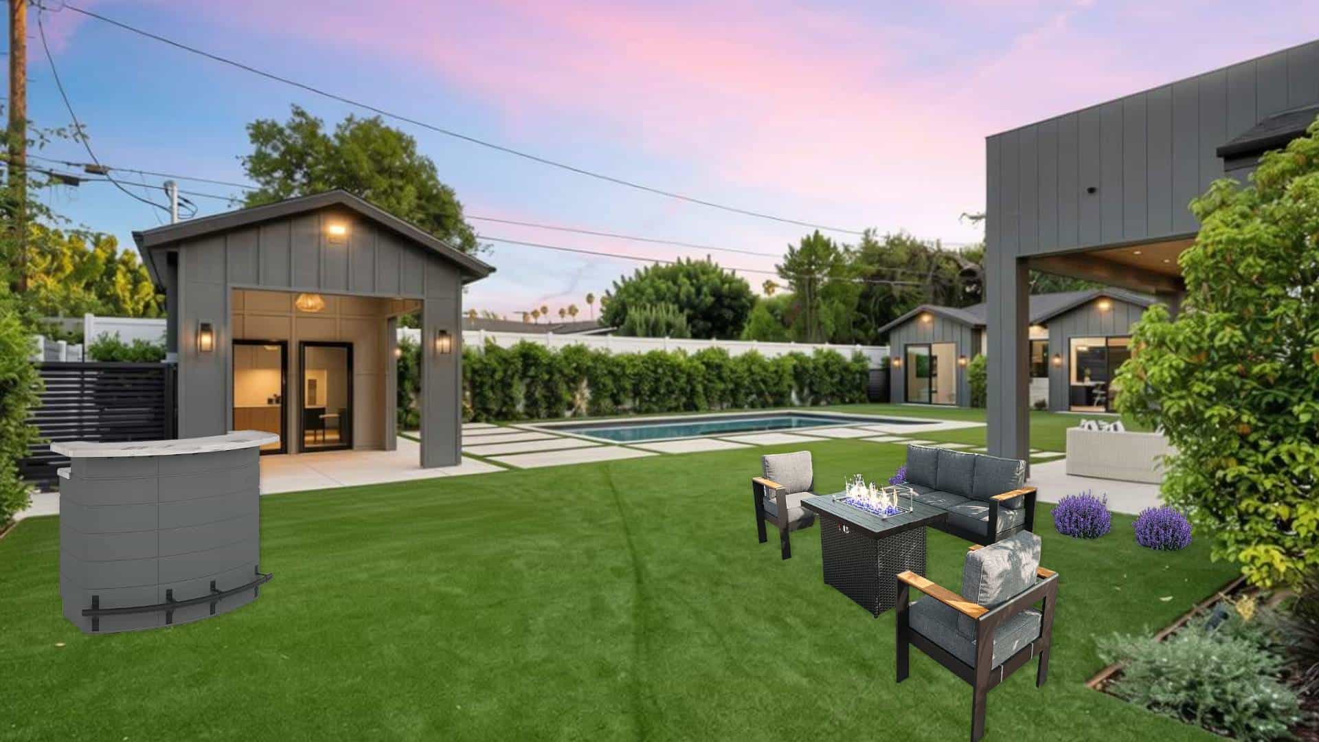 Yard after landscaping design with YardPal
