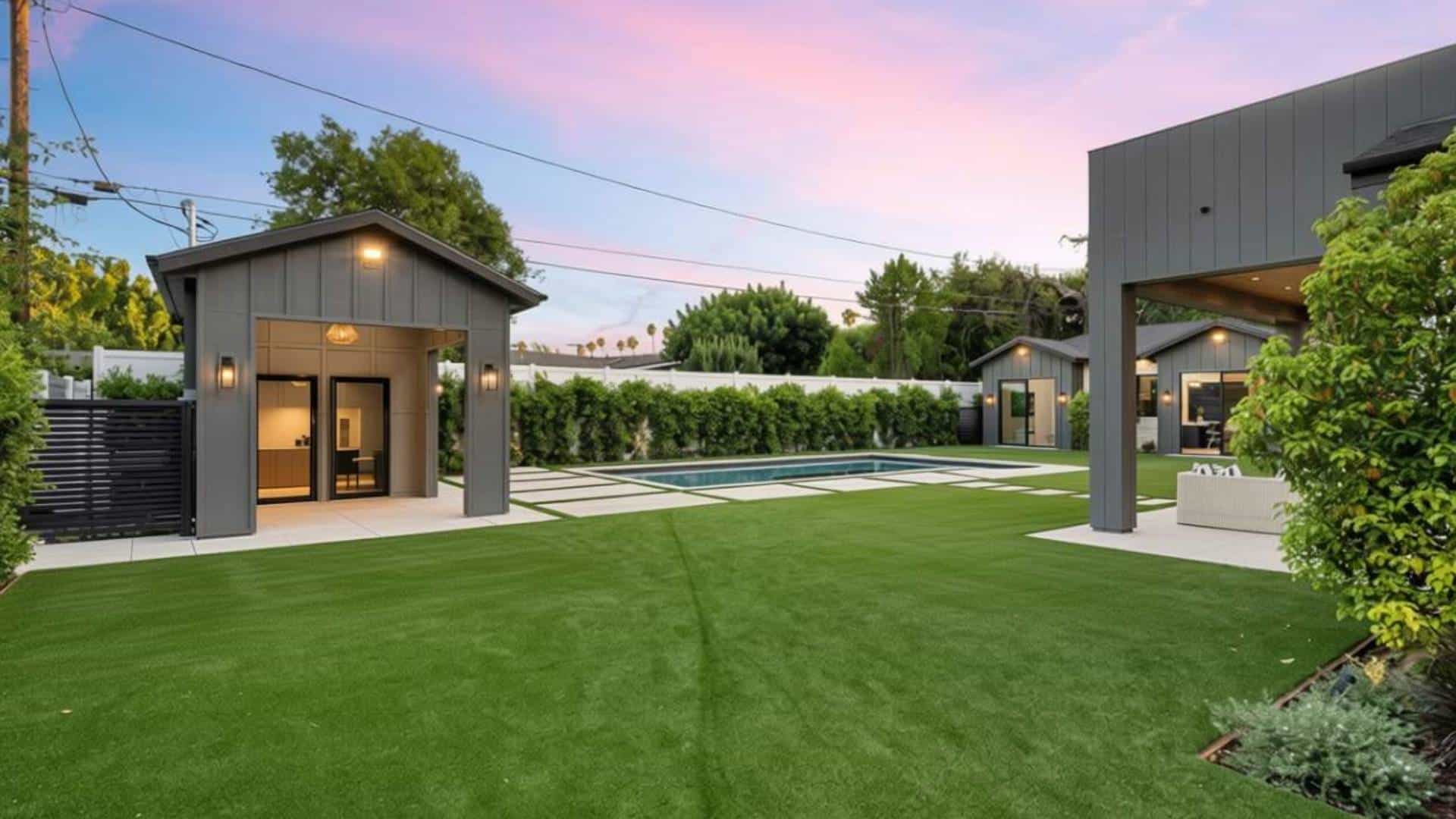Yard before landscaping design